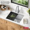 24&rdquo; Workstation Undermount Single Bowl 16 Gauge Stainless Steel Laundry Utility Kitchen Sink with WorkFlow&trade; Ledge and Accessories